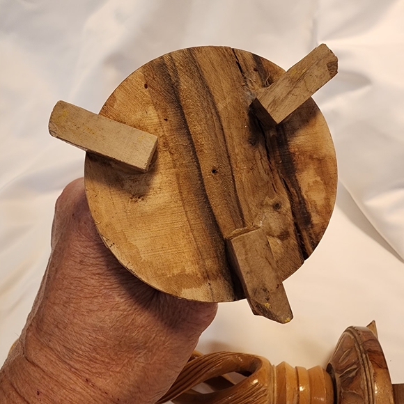 Bethlehem Vintage Wooden Candle Holders - Picture 6 of 9